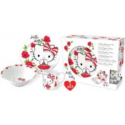 Hello Kitty porcelán étkészlet díszdobozban