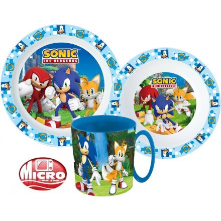 Sonic, a sündisznó micro gyerek étkészlet