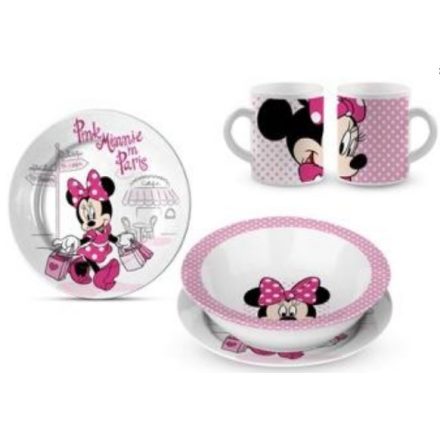 Disney Minnie porcelán étkészlet díszdobozban