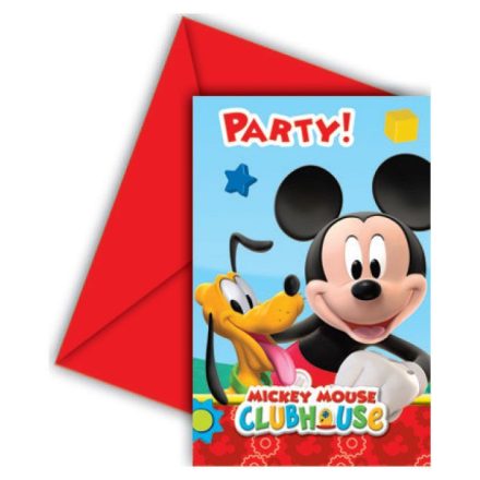 Disney Mickey party meghívó (6 db-os)
