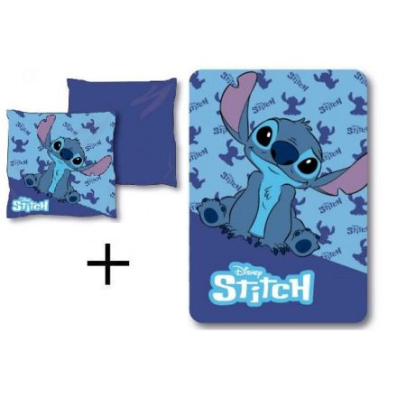 Disney Lilo és Stitch Blue takaró, párna szett