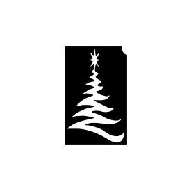 Karácsonyfa csillámtetoválás sablon 