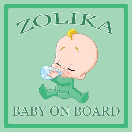 Baby on board autómatrica választható névvel és szöveggel - Baby on board fiú