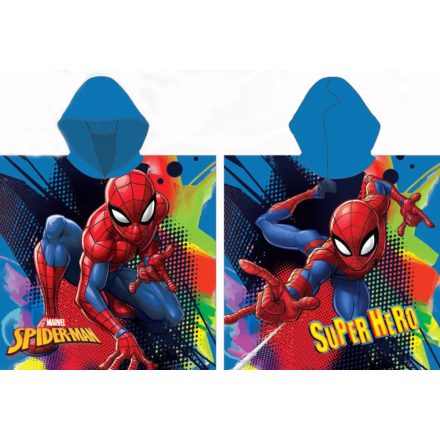 Pókember Spiderman sötét kék poncsó