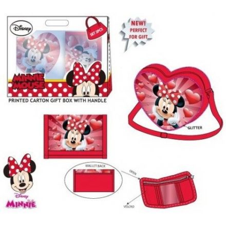 Disney Minnie oldaltáska + pénztárca szett