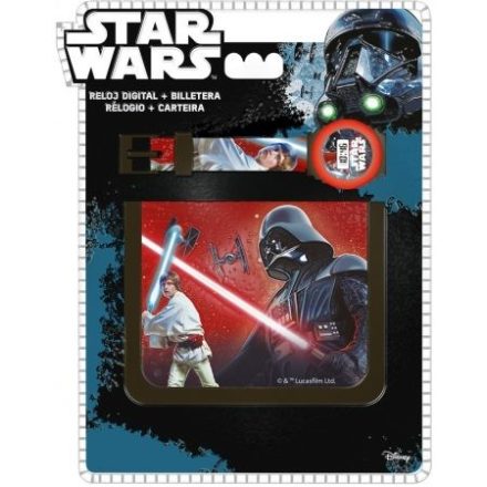 Star Wars digitális karóra + pénztárca szett