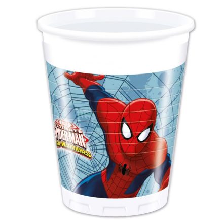 Pókember parti műanyag pohár (8 db-os)