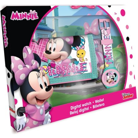  Disney Minnie digitális karóra + pénztárca szett