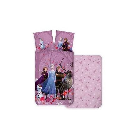 Disney Jégvarázs  Elza és Anna ovis ágynemű rózsaszín