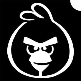 Angry Birds csillámtetoválás sablon