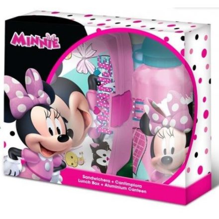 Disney Minnie uzsonnás doboz+alumínium kulacs szett 