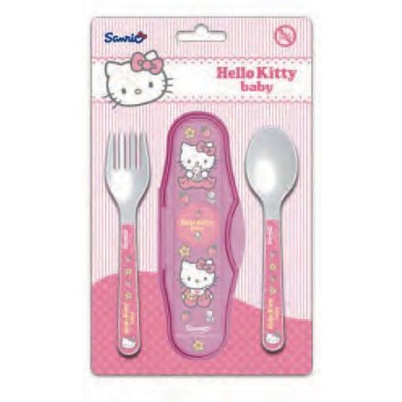  Hello Kitty baba utazó evőeszköz készlet